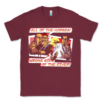 Burgundy wrong side of the river Classic Tee - artisFamous