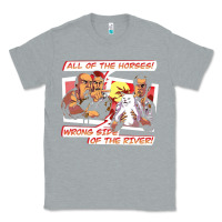 Heather Grey wrong side of the river Classic Tee - artisFamous