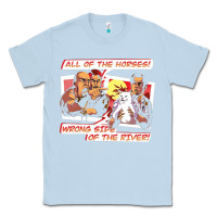 Dusty Blue wrong side of the river Classic Tee - artisFamous