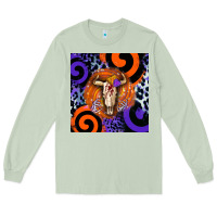 Matcha halloween bull skull Long Sleeve Tee - BarkalooDesign