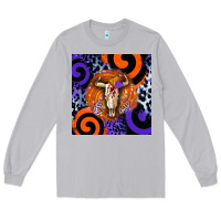 Moon Dust halloween bull skull Long Sleeve Tee - BarkalooDesign