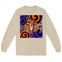 Mushroom halloween bull skull Long Sleeve Tee - BarkalooDesign