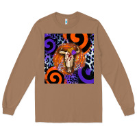 Toasted Coconut halloween bull skull Long Sleeve Tee - BarkalooDesign