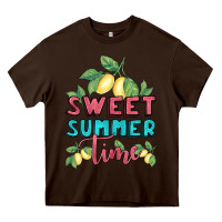 Chocolate Brown sweet summer time lemonade Heavy Core Tee - BundleAndBundleShop