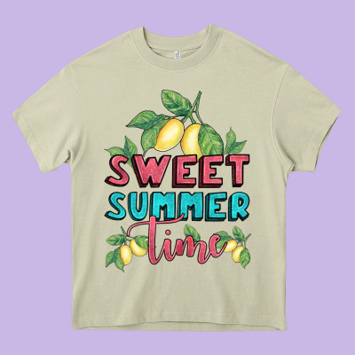 Sweet Summer Time Lemonade Heavy Core Tee Designed By Bundleandbundleshop