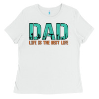 White dad life is the best life Ladies Tee - Artiststas