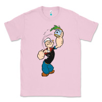 Bubblegum Pink Popeye Spinach Retro Mens Funny Classic Tee - artisFamous