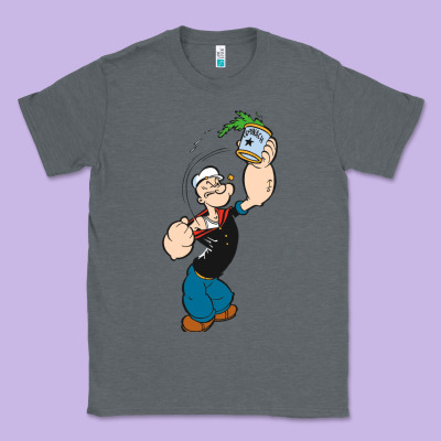 Popeye Spinach Retro Mens Funny Classic Tee Designed By Artisfamous