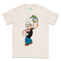 Natural Popeye Spinach Retro Mens Funny Classic Tee - artisFamous