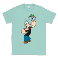 Seafoam Popeye Spinach Retro Mens Funny Classic Tee - artisFamous