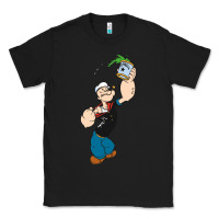 Black Popeye Spinach Retro Mens Funny Classic Tee - artisFamous