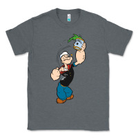 Charcoal Heather Popeye Spinach Retro Mens Funny Classic Tee - artisFamous