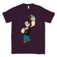 Plum Popeye Spinach Retro Mens Funny Classic Tee - artisFamous