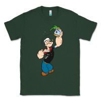 Sports Green Popeye Spinach Retro Mens Funny Classic Tee - artisFamous