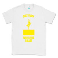 White just a boy who loves ballet Classic Tee - artisFamous