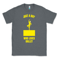 Charcoal Heather just a boy who loves ballet Classic Tee - artisFamous