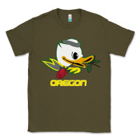 Army Green throwback oregon Classic Tee - artisFamous