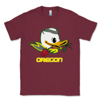 Burgundy throwback oregon Classic Tee - artisFamous