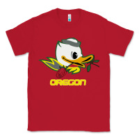 Red throwback oregon Classic Tee - artisFamous