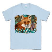 Dusty Blue wild soul fox with dream catcher Classic Tee - BarkalooDesign