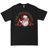 Black i love a man with beard Premium Tee - CowhideDigitalArt