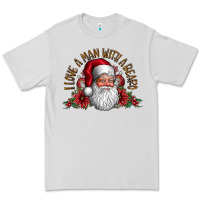Dove Grey i love a man with beard Premium Tee - CowhideDigitalArt
