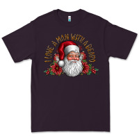 Plum i love a man with beard Premium Tee - CowhideDigitalArt