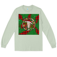 Matcha Christmas bull skull Long Sleeve Tee - BarkalooDesign