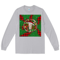 Moon Dust Christmas bull skull Long Sleeve Tee - BarkalooDesign