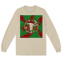 Mushroom Christmas bull skull Long Sleeve Tee - BarkalooDesign