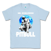 Dusty Blue merch mr worldwide pit bull Classic Tee - artisFamous