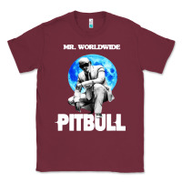 Burgundy merch mr worldwide pit bull Classic Tee - artisFamous