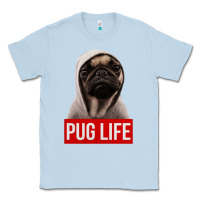 Dusty Blue pug life Classic Tee - artisFamous