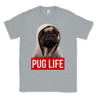 Heather Grey pug life Classic Tee - artisFamous