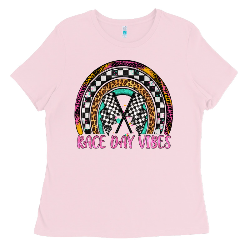 Race Day Vibes Rainbow Ladies Tee by Artiststas | Teevron