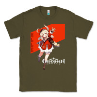 Army Green Genshin Impact Klee Classic Tee - artisFamous