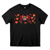 Black sugar skull rose libbey glass Heavy Core Tee - BundleAndBundleShop