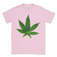 Bubblegum Pink Weed leaf Classic Tee - artisFamous