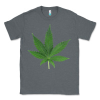 Charcoal Heather Weed leaf Classic Tee - artisFamous