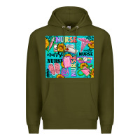 Army Green western nurse Premium Hoodie - AdoDesignShop