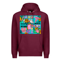 Burgundy western nurse Premium Hoodie - AdoDesignShop