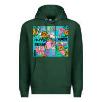 Sports Green western nurse Premium Hoodie - AdoDesignShop