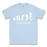 Dusty Blue alien evolution Classic Tee - artisFamous