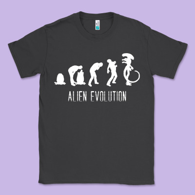 Alien Evolution Classic Tee Designed By Artisfamous
