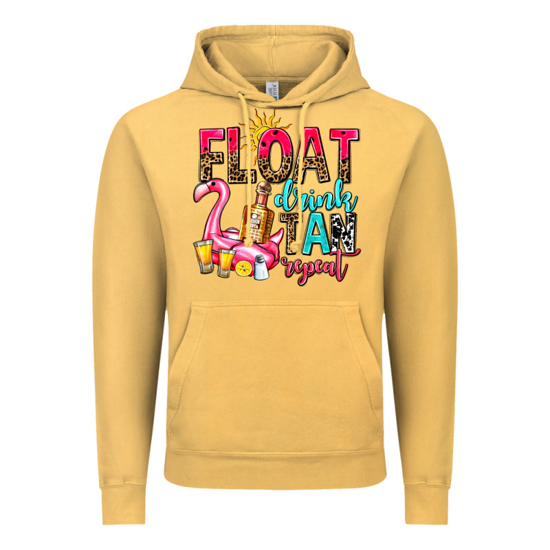 Float Drink Tan Repeat Vintage Hoodie by AdoDesignShop | Teevron