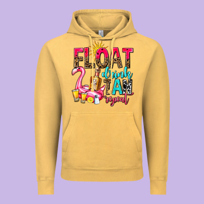 Float Drink Tan Repeat Vintage Hoodie Designed By Adodesignshop