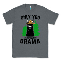 Charcoal Heather only you can prevent drama llama Classic Tee - artisFamous