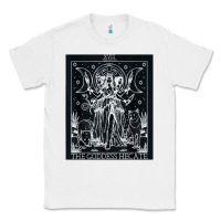 White hecate tarot card triple moon goddess witch wiccan pagan Classic Tee - artisFamous