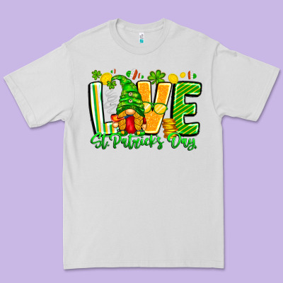 Love St Patricks Day Premium Tee Designed By Cowhidedigitalart