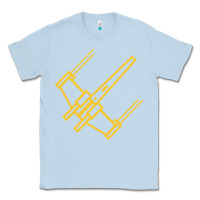 Dusty Blue x wing starfighter Classic Tee - artisFamous